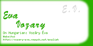 eva vozary business card