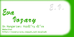 eva vozary business card